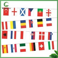 Bv✿  2024 Europe Countries Flag Polyester 7M 24 Country Teams Bunting Flags Bunting National String 