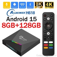 android box 4g Android 15 iptv Z1 Max TV Box 4K 8K HD Allwinner H618 BT 5.0 4G 5G Dual WiFi 8GB 128G