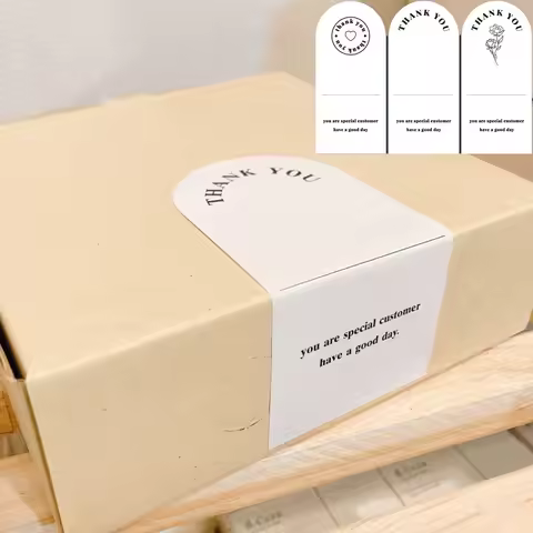 50pcs This Package Nice To Meet You Too Sticker Seal Label Thank You Small Business Handmade Merchan