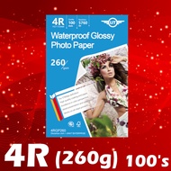 4R Glossy IJT 4RGP260 100s Glossy Photo Paper 4R Size 260g 260gsm 4x6 4 x 6 (102mm x 152mm) 100's 10