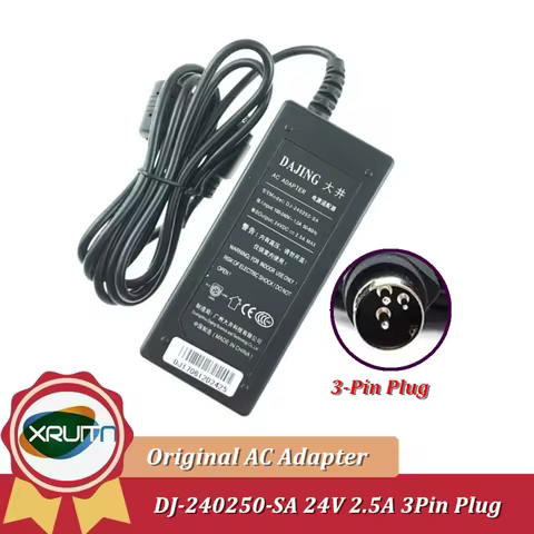 Genuine Dajing DJ-240250-SA AC Adapter 24V 2.5A 60W Printer Power Supply Charger for ADP-60D24 DJ-U4