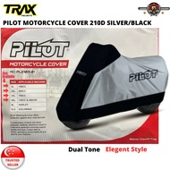 TRAX PILOT MOTORCYCLE COVER 210D 2TONE SILVER/BLACK WITH BAG