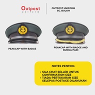 OUTPOST KRS TOPI PEAK CAP GURU PEMIMPIN OFFICER CIKGU LELAKI MALE GURU BESAR PENGETUA MURAH