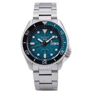 [Creationwatches] Seiko 5 Sports SKX Style Stainless Steel Transparent Teal Dial Automatic SRPJ45K1 100M Men's Watch
