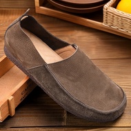 Men Flat Shoes Men's Flat Shoes Men's Slip-On Leather Shoes Business Casual Leather Shoes Casual Lig