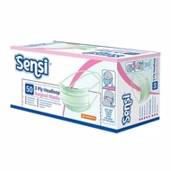 Sensi Masker HIjab Headloop Masker Biasa 3Ply SENSI 1 BOX 50 Pcs