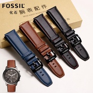 Genuine Leather Watch Band Suitable for Fossil Fossil Men's Watch Fs5856 Fs5905 Bq2406 Watch Chain A