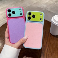 Colored leather texture Phone Case For iPhone 17 Pro Max 16 Pro Max 15 14Plus 13 12 11 11 Pro Max 69