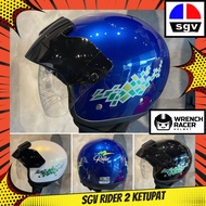 Helmet SGV RIDER 2 Ketupat - Dark Blue / Gold Pearl / Black [SIRIM Approved]