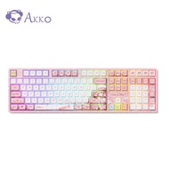 AKKO 5108B Plus บวก Hatsune Miku ออกแบบร่วมกันสามโหมดคีย์บอร์ดแบบกลไกรองรับการเสียบร้อนเต็มคีย์ไฟหลา