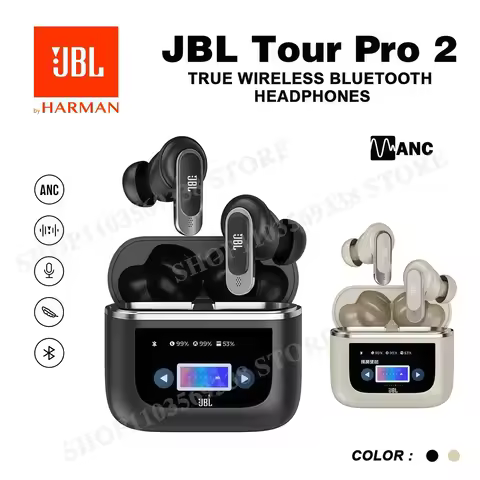 Original JBL Tour Pro 2 TWS True Wireless Bluetooth Earphones Sound Stereo Sports Headset LED Smart 