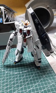 rg nu gundam 噴槍完成品