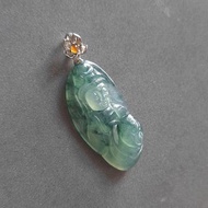 飄花寶寶觀音吊墜 | 天然緬甸A貨翡翠 | BB觀音玉墜 | 通體18k金