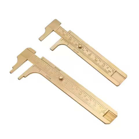 Brass Sliding Gauge Vernier Caliper Ruler Measuring Tool Double Scales mm/inch Brass Vernier Caliper