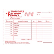 CETAK NOTA TOKO EMAS 2ply 1/4 FOLIO  NOTA TOKO MAS  NOTA PERHIASAN  NOTA BERLIAN  NOTA PERAK  NOTA E