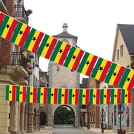 (5 m/20 pieces)Ghana Flag String Banner Ghana Country Hanging Bunting Flag Banners