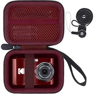 Khanka Extra: Neck Strap Kodak PIXPRO Zoom FriendlyZoom FZ55/FZ45 Digital Camera Storage Case, Red C