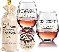 Cyrelwing Engagement gifts for couples 4pcs Newly engagement couple gifts,Fiance Fiancee Gift for Hi