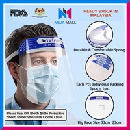 NEJA Ready Stock Face Shield Anti Virus Face Protection eye protection Anti-saliva Extra Protection anti fog anti splat