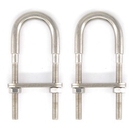 304 Stainless Steel U Bolt Set Marine Boat Deck Hardware M8x100 2PCS