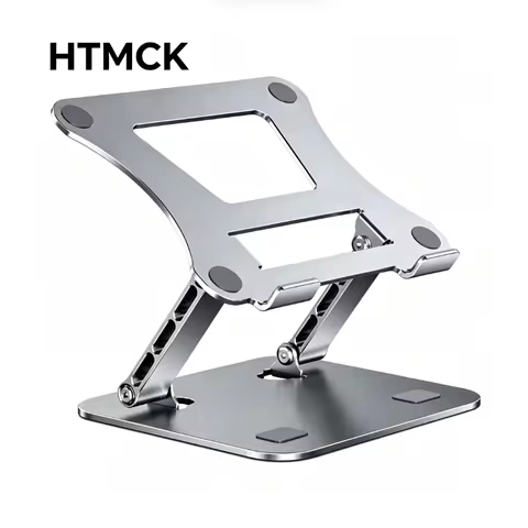 HTMCK Phone Tablet Stand Adjustable Aluminum Alloy Laptop Tablet up to 17" Laptop Portable Folding S