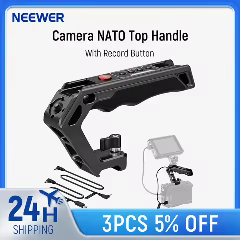 NEEWER NATO Top Handle with Record Button with QR NATO Clamp For Sony A7 ZV1 Panasonic S5 II FUJIFIL