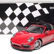 Minichamps Mini Cut Porsche 911 992 Targa4GTS Red Alloy Car Model 1: 18
