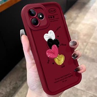 Casing hp for Realme C53 C51 C51s Note 50 Narzo N53 Case Heart-shapedpigmen silicone protection Kasi