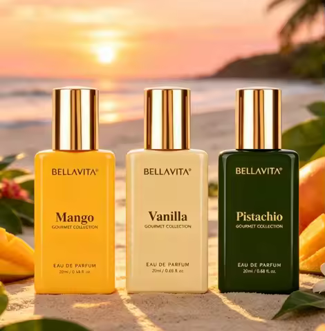 Charming perfume BELLAVITA The new Gourmet Collection set is now available, featuring Mango - Tropic