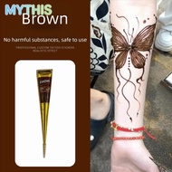 [MYTHIS] Henna Paste Cone, Temporary Semi-permanent Henna Tattoo Cream, Henna Tattoo Cream Black Bro