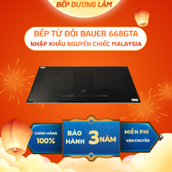 Bếp từ đôi Bauer BE 668GTA  ✅Booster 3000W ✅Sử dụng Linh kiện - mạch Copreci & Eika