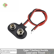 RADIV 10Pcs Battery Clip Connector, Snap on Battery Holder Battery Holder Clip, 9 Volt Battery Box I