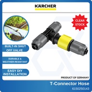 Karcher 2pcs T-Connector With Shut Off Valve 2.645-231.0 | Garden Rain System | 13mm Hose T Joint