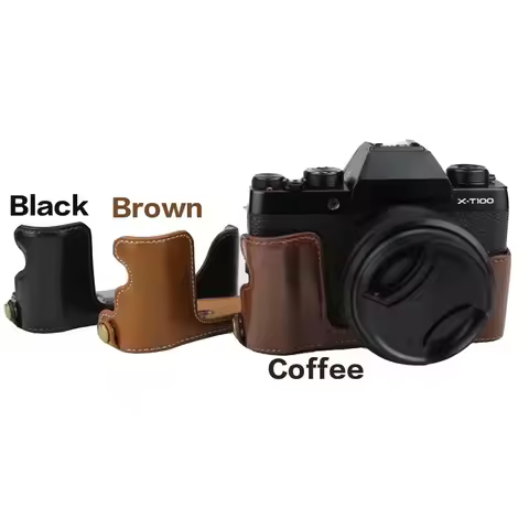 PU Leather Camera Case Half Body Cover For Fujifilm XT100 XT200 XT20 XT30 XT30 II XS10 XS20 X100F X1