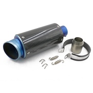 Motorcycle muffler exhaust semi-blue carbon fiber oblique mouth off-road events exhaust pipe Honda S