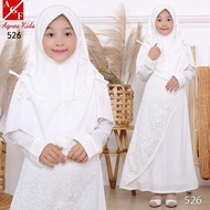 [[ gamis putih anak perempuan baju muslim baju umroh anak baju lebaran