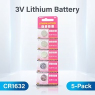 CR1632 Lithium Battery 3V 5pcs Pack