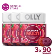 [Bundle of 3] OLLY Women Gummy Multivitamins with Vitamin C, A, D, E, Biotin, Folic Acid, Chewable (