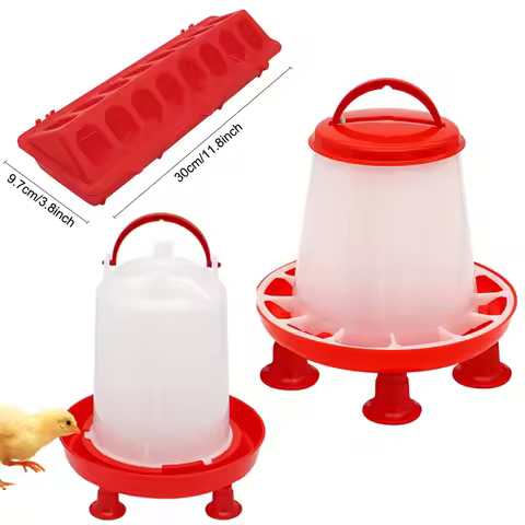 1Pc 1.5Kg/3L Poultry Automatic Drinker Bucket Chicken Feeder Barrel Water Bucket Quail Drinking Farm