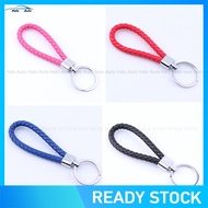 Leather Car Remote Braided Keyring Keychain Key Strap Fob Ring Holder