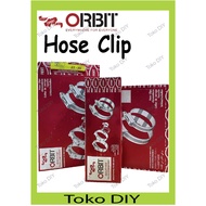 ORBIT Hose Clip (1 box) 9mm-60mm Hose Clip. Zinc Plated Worm Drive Hose Clamp