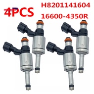 4Pcs Fuel Injectors 4350R0060 For Renault Clio Megane Dacia Duster Lodgy 1.2 TCe H8201141604 16600-4