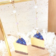 【美式】甜品| 藍莓芝士蛋糕耳環| 黏土飾物