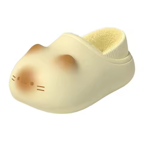 New Waterproof Cat Slippers Warm Bottom Cat Paw Cat Paw Slippers Fluffy Wool Heightening Slipper Win