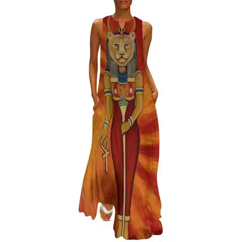 Sekhmet Egyptian Lioness Goddess Long Dress Women long dress long dresses for women summer woman dre