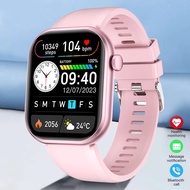นาฬิกาสุขภาพ New Smart Watch for Women Full Touch Screen Bluetooth Call Waterproof Sport Fitness Trackers Lady  Smartwatch Men