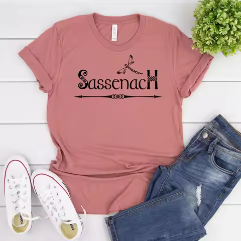 Women Sassenach Shirt Claire Jamie Fraser T-Shirt Outlander Book Series Tee Sassenach Celtic Knot Sh