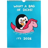 Kalendar Dinding 2026: Comel Menyinggung & Seronok Tanpa Maaf, 8.27" X 11.69", Jan. 2026 - Dis.2026,