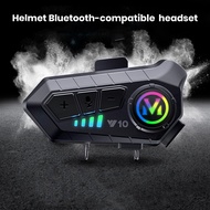  Bluetooth-compatible Headset Motorcycle Helmet Earphone Waterproof Motorcycle Bluetooth Intercom Headset with Noise Reduction Southeast Asian Buyers' Choice