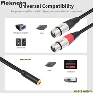 MELEN 1/8 Female To Dual XLR Female Cable, 30cm / 11.81in Professional Y Splitter Cord Wire, Flexibl